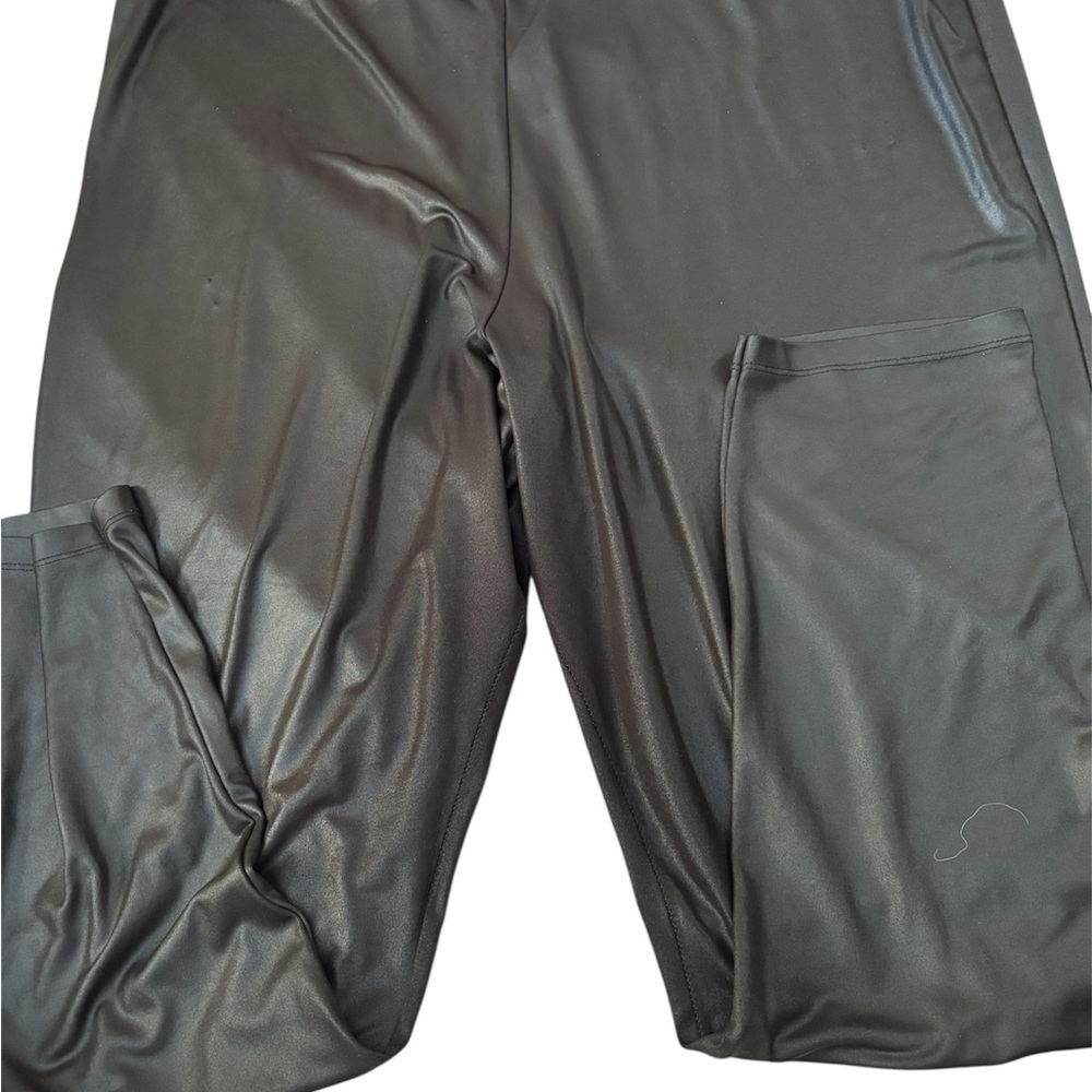 ASOS Curve Shiny Black Leather Look Pants